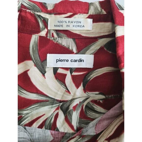 Pierre Cardin~Men's Size XL~Brown Hawaiian Shirt Rayon Short Sleeve Floral Prnt. - Picture 2 of 10